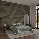 Papier peint Motifs naturels de feuillage luxuriant.