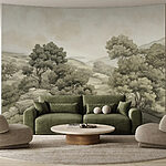 Papier peint Paysage avec arbres et rochers