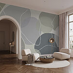 Papier peint Formes abstraites apaisantes dans des tons sourds
