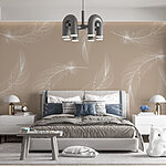 Papier peint Motif de plumes blanches