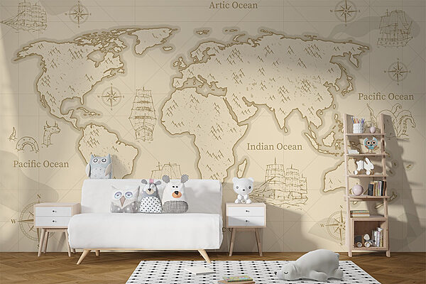 Carte du monde Papier peint Carte du monde