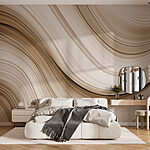 Papier peint Des vagues douces dans des tons neutres