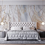 Papier peint Des plantes délicates dans des teintes douces