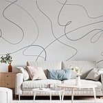 Papier peint Fond blanc avec lignes bleues