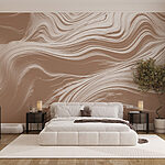 Papier peint Tourbillons blancs sur une surface