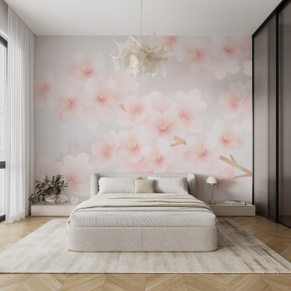 Fleurs délicates dans des tons pastels Papier peint Fleurs délicates dans des tons pastels