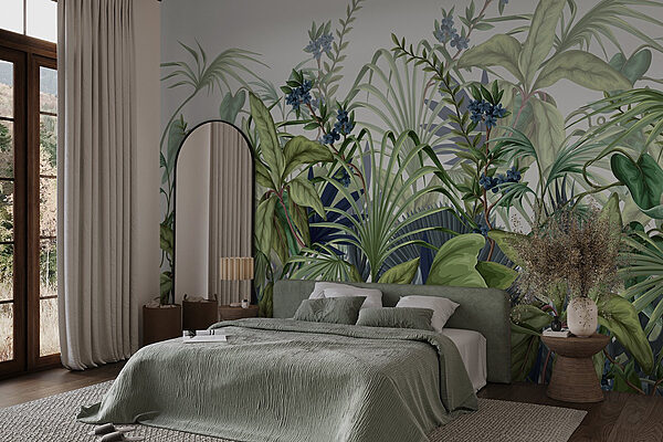 La verdure luxuriante crée une ambiance tranquille Papier peint La verdure luxuriante crée une ambiance tranquille