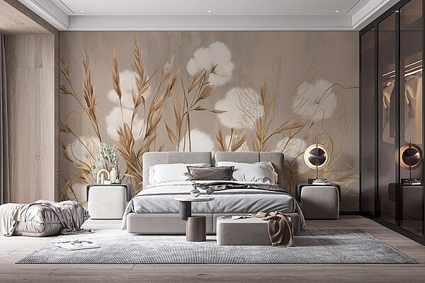 Fleurs délicates dans des teintes douces Papier peint Fleurs délicates dans des teintes douces