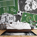Papier peint La frénésie du football sur le terrain
