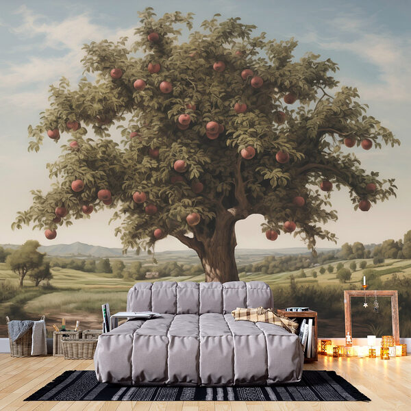 Arbre avec des pommes Papier peint Arbre avec des pommes