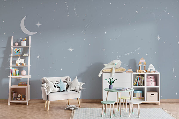 Lune et étoiles dans le ciel Papier peint Lune et étoiles dans le ciel