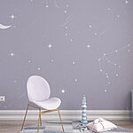 Papier peint Lune et étoiles dans le ciel