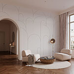 Papier peint Motif blanc et noir