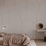 Papier peint Motif blanc et gris