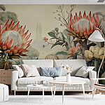 Papier peint Peinture de fleurs et de plantes