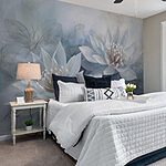 Papier peint Peinture de fleurs blanches