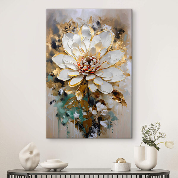 Peinture d'une fleur blanche Tableaux Peinture d'une fleur blanche