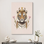 Tableaux Tigre avec une couronne