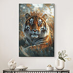Tableaux Tigre avec une couronne