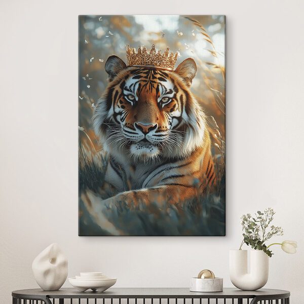 Tigre avec une couronne Tableaux Tigre avec une couronne