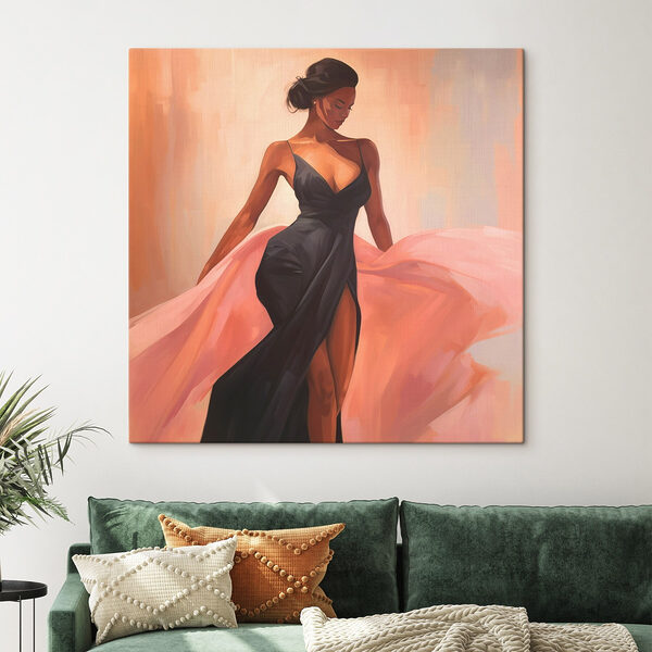 Femme en robe noire Tableaux Femme en robe noire