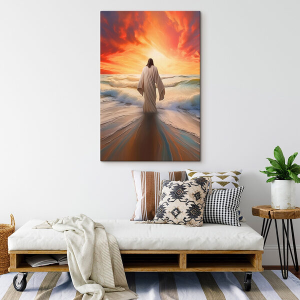 Personne en robe de chambre debout dans l'eau Tableaux Personne en robe de chambre debout dans l'eau