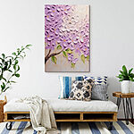 Tableaux Peinture de fleurs sur une surface blanche