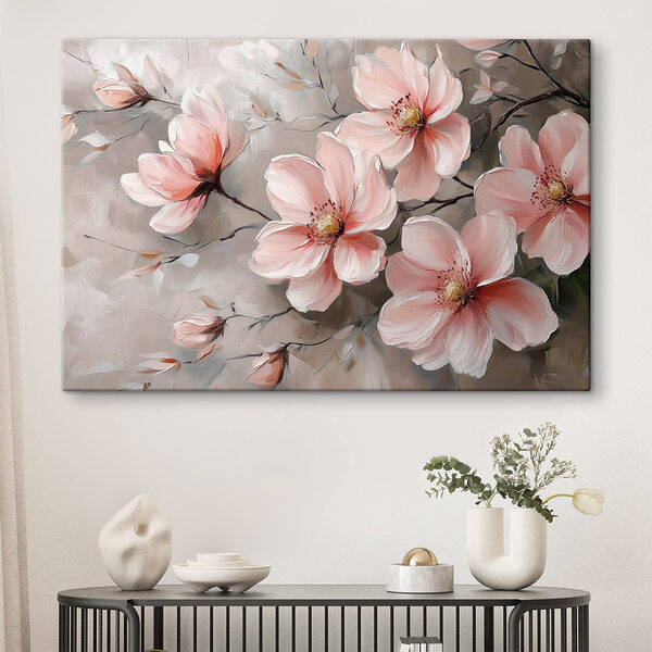 Peinture de fleurs roses Tableaux Peinture de fleurs roses