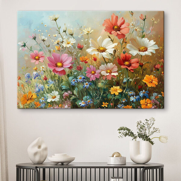 Peinture de fleurs dans un champ Tableaux Peinture de fleurs dans un champ