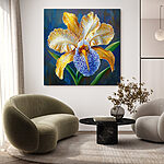 Tableaux Fleur jaune et bleue