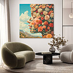 Tableaux Femme avec des fleurs dans les cheveux