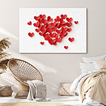 Tableaux Coeurs en papier rouge en forme de cœur