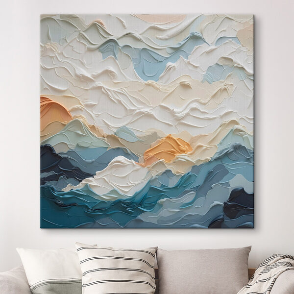 Peinture de montagnes et de nuages Tableaux Peinture de montagnes et de nuages