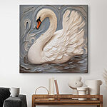 Tableaux Cygne blanc au bec noir
