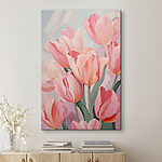 Tableaux Tulipes roses délicates aux teintes douces