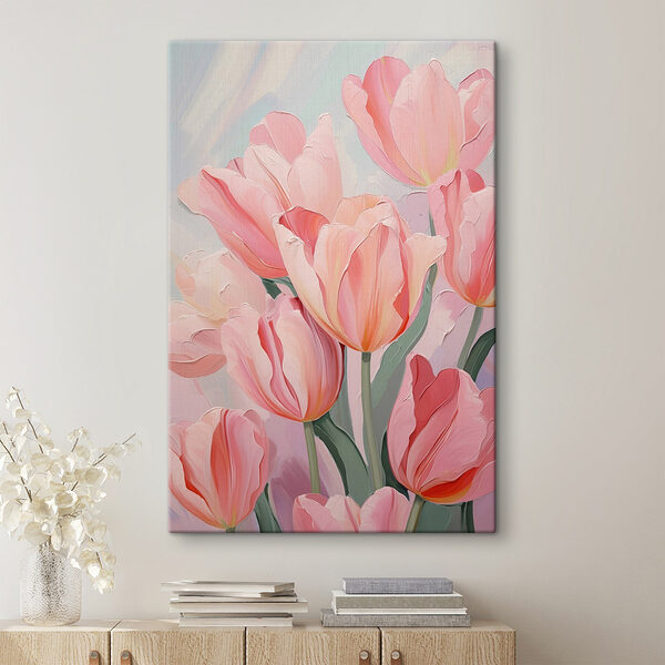 Tulipes roses délicates aux teintes douces Tableaux Tulipes roses délicates aux teintes douces