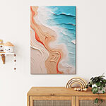 Tableaux Les vagues sereines dansent avec des couleurs douces