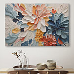 Tableaux Art floral vibrant dans des teintes douces