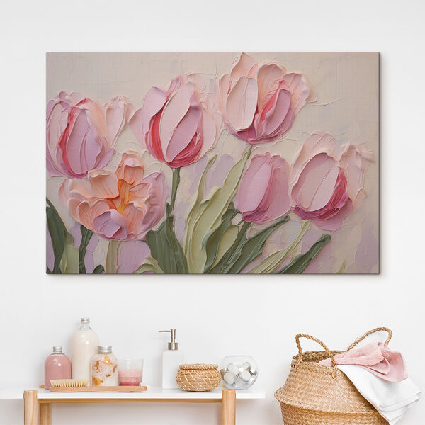 Peinture de fleurs roses Tableaux Peinture de fleurs roses