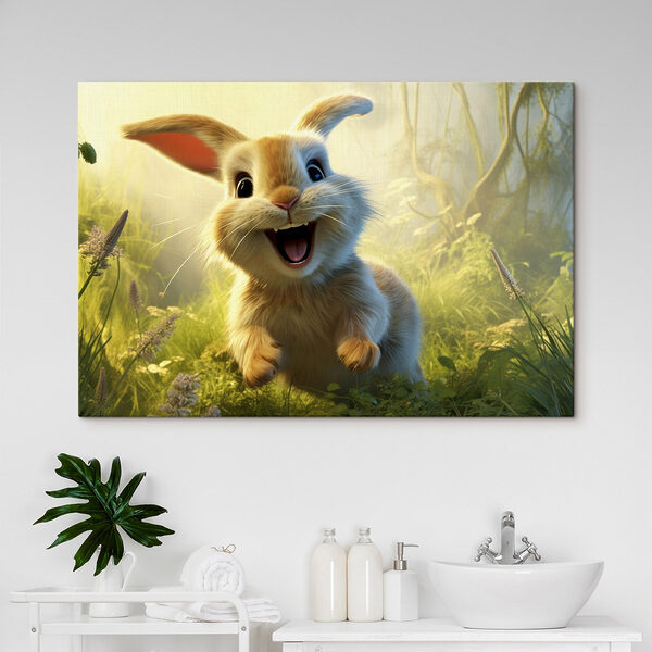 Lapin dans l'herbe Tableaux Lapin dans l'herbe