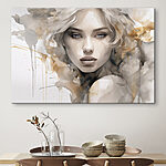 Tableaux Visage de femme avec une éclaboussure de peinture
