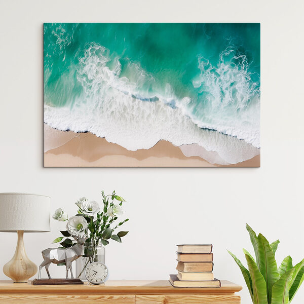 Vagues s'écrasant sur une plage Tableaux Vagues s'écrasant sur une plage