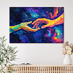 Tableaux Peinture de deux mains qui se touchent