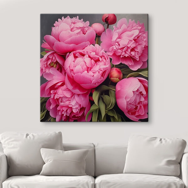 Pivoines roses en fleurs dans des teintes douces Tableaux Pivoines roses en fleurs dans des teintes douces
