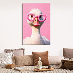 Tableaux Canard portant des lunettes roses