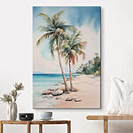 Tableaux Palmiers sur une plage