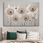 Tableaux Peinture de pissenlits sur fond blanc
