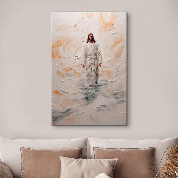 Peinture d'un homme en robe debout dans l'eau Tableaux Peinture d'un homme en robe debout dans l'eau