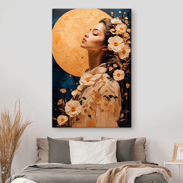 Femme avec des fleurs dans les cheveux Tableaux Femme avec des fleurs dans les cheveux