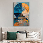 Tableaux Peinture d'un escalier vers la lune